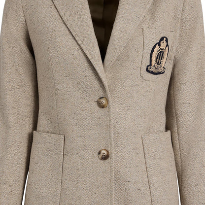 Henrietta Single Breasted Herringbone Blazer