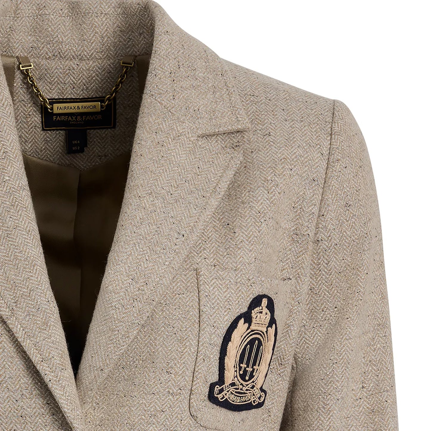 Henrietta Single Breasted Herringbone Blazer