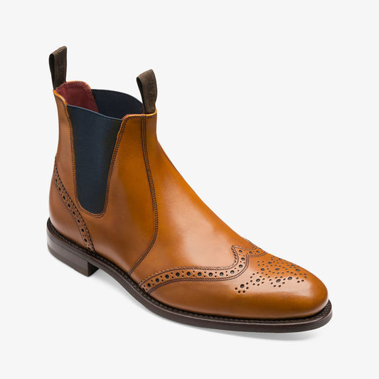 Hoskins Burnished Calf Brogue Dealer Boot