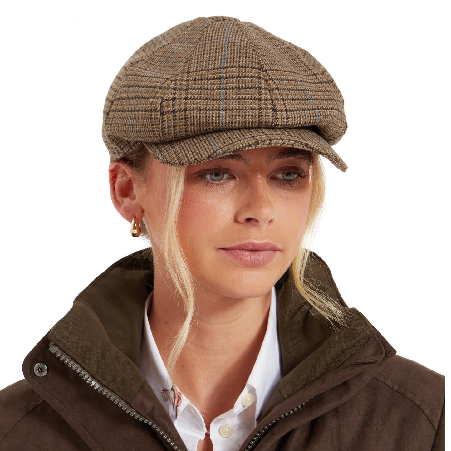 Ladies Newsboy Tweed Cap