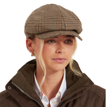 Ladies Newsboy Tweed Cap