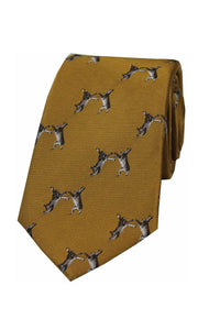 Boxing Hares Country Silk Tie