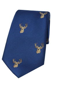 Woven Silk Stag Head Tie