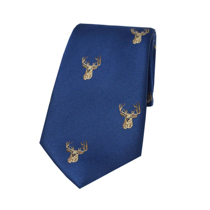 Woven Silk Stag Head Tie