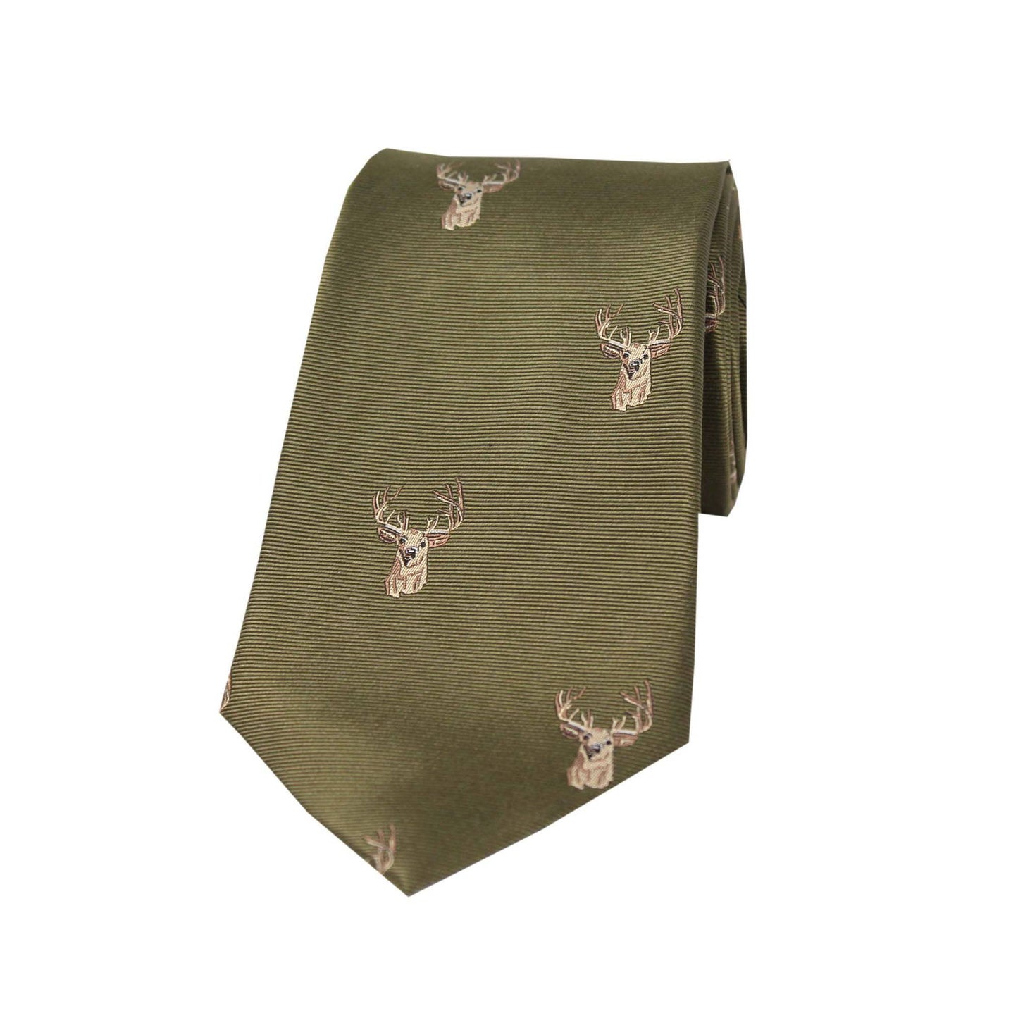 Woven Silk Stag Head Tie
