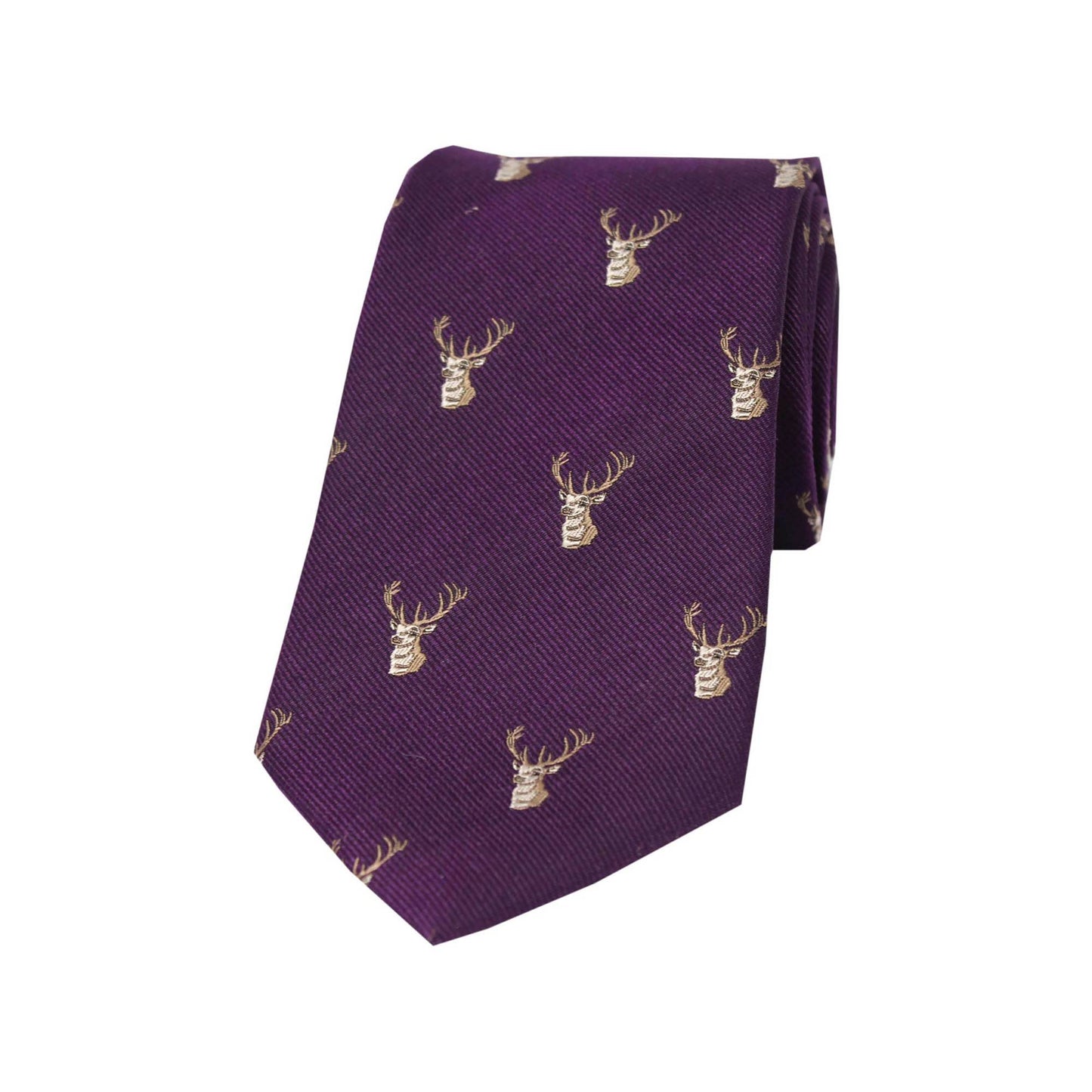 Woven Silk Stag Head Tie