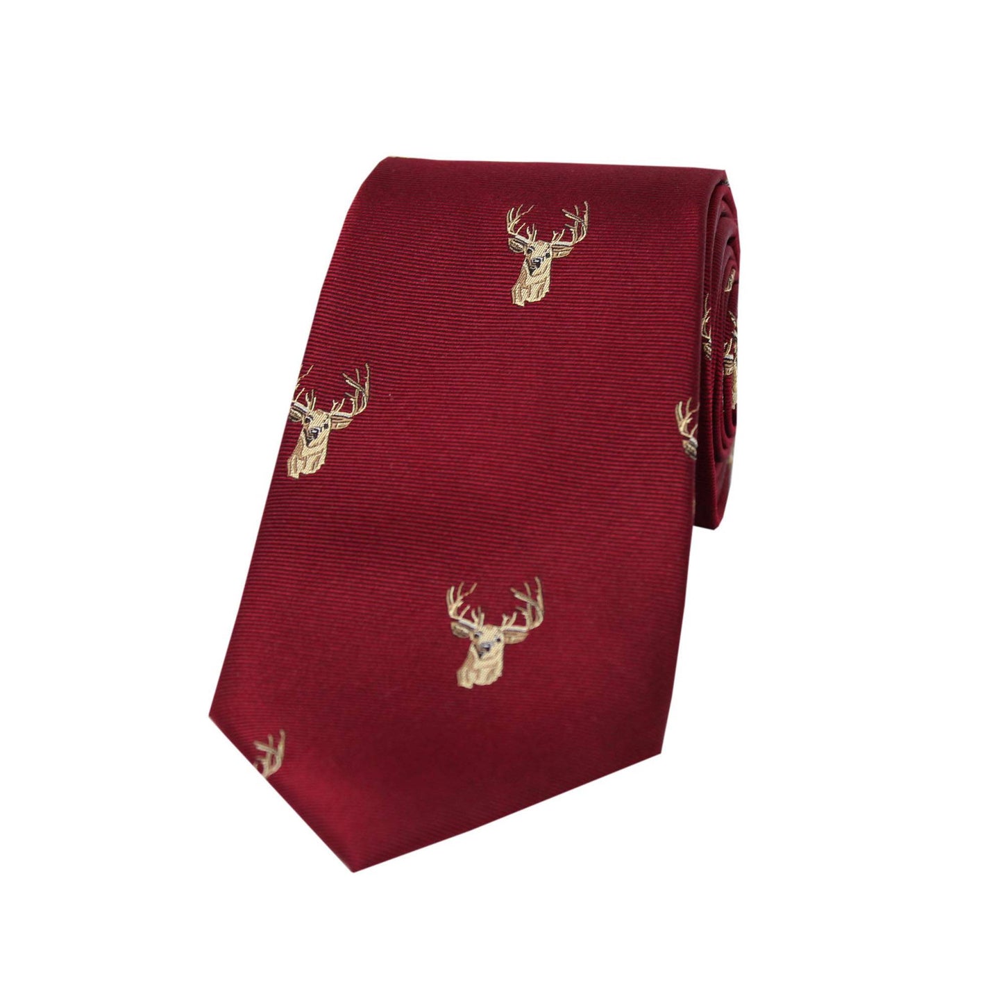 Woven Silk Stag Head Tie