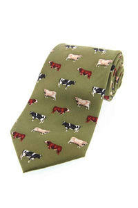 Cow Breeds Country Silk Tie
