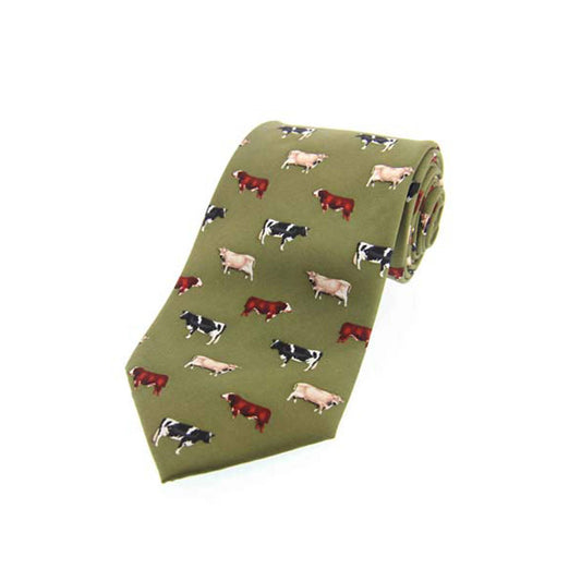 Cow Breeds Country Silk Tie