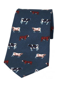 Cow Breeds Country Silk Tie