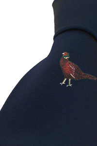 Single Motif Standing Pheasant Tie