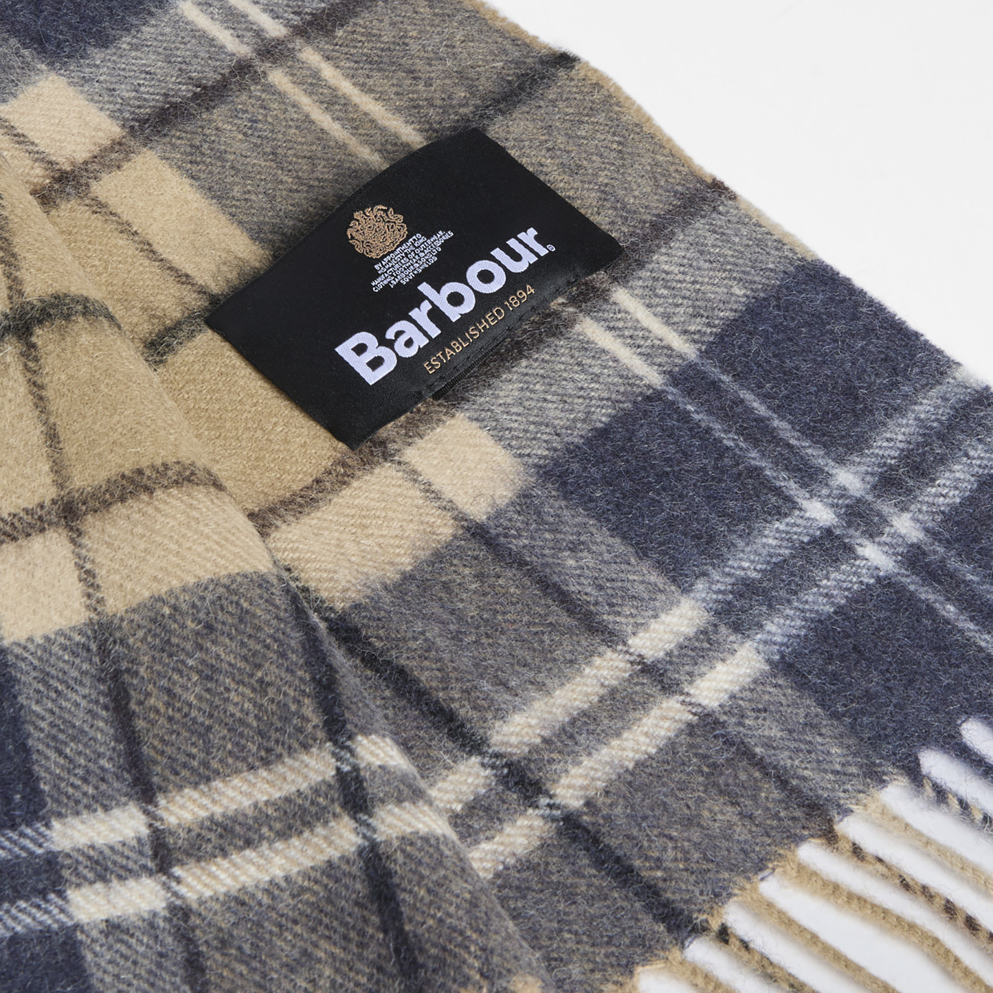 Wool Cashmere Tartan Scarf