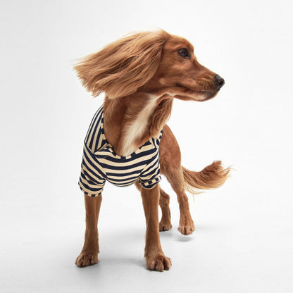 Dog Printed Logo Striped T-shirt