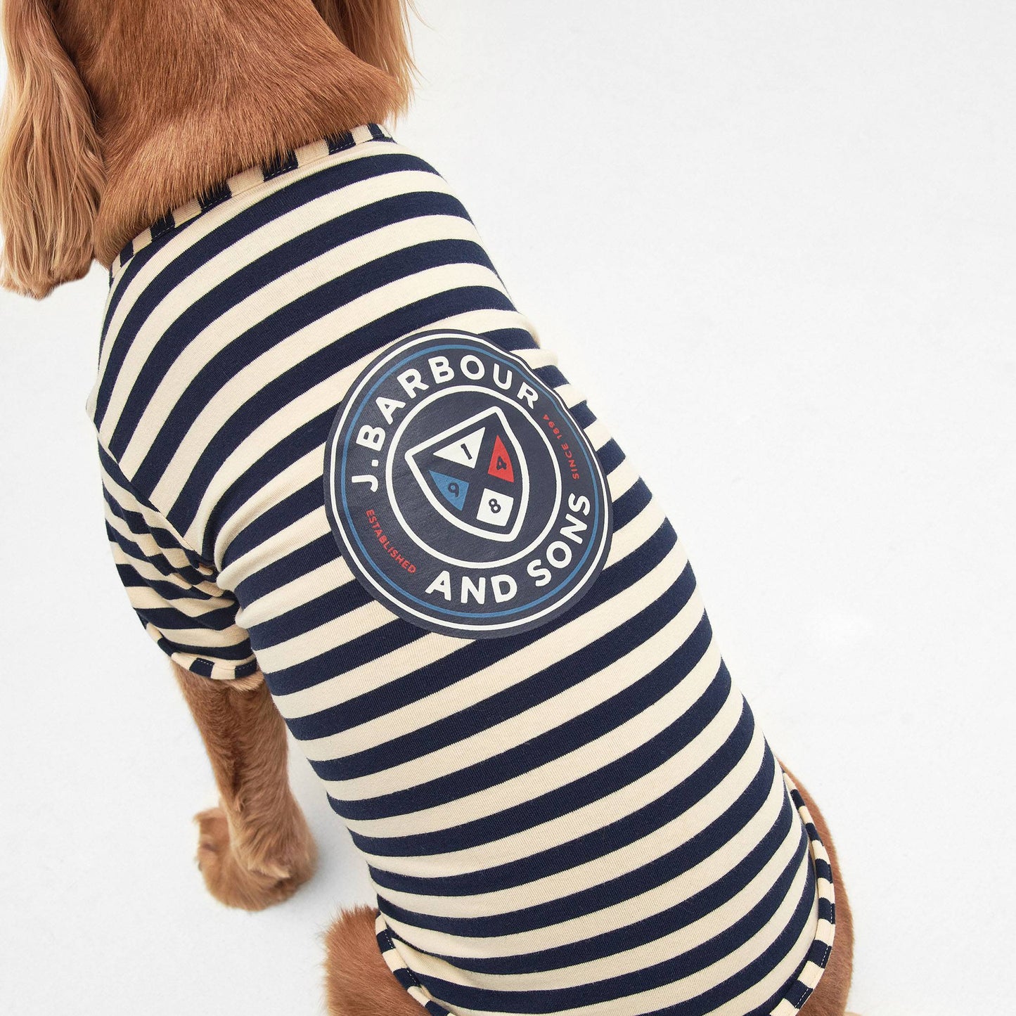 Dog Printed Logo Striped T-shirt