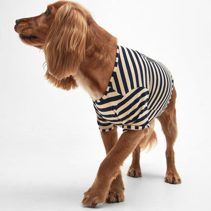 Dog Printed Logo Striped T-shirt