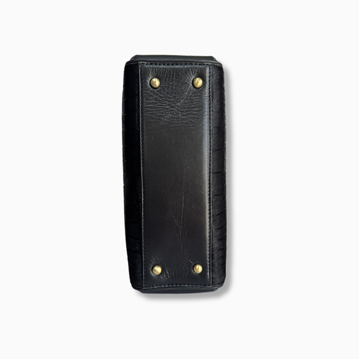 Ambridge Luxe Black Croc Embossed Hair on Hide Bag