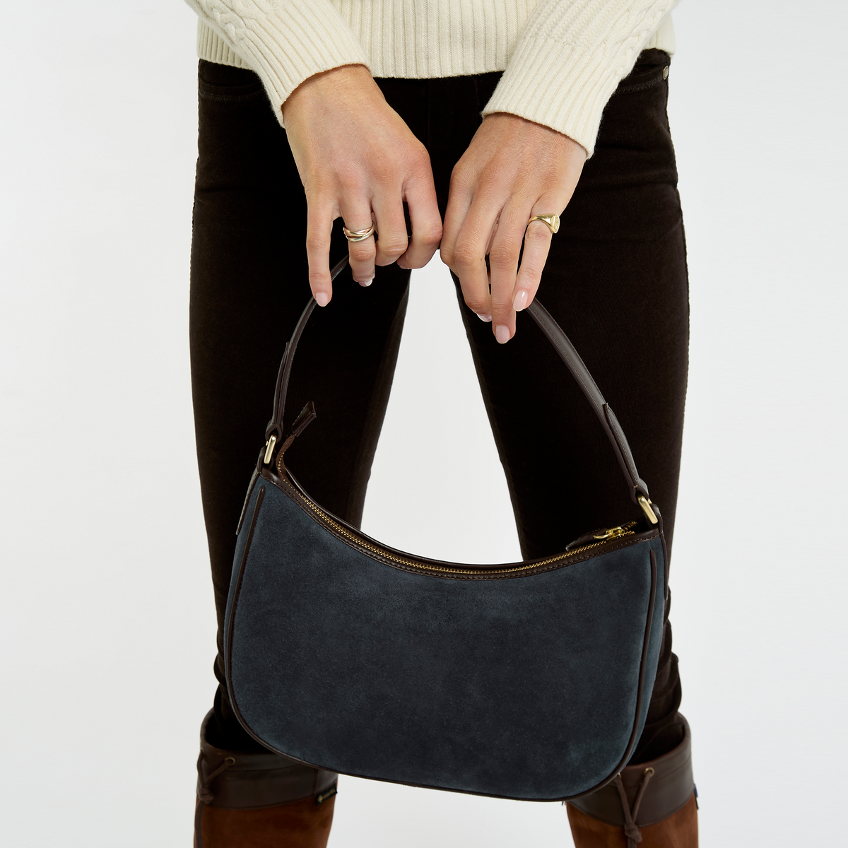 Cushendall Suede And Leather Handbag