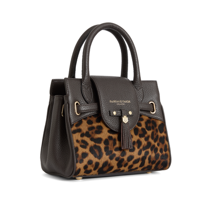 Mini Windsor Handbag Leopard Haircalf Bag 