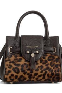 Mini Windsor Handbag Leopard Haircalf Bag 
