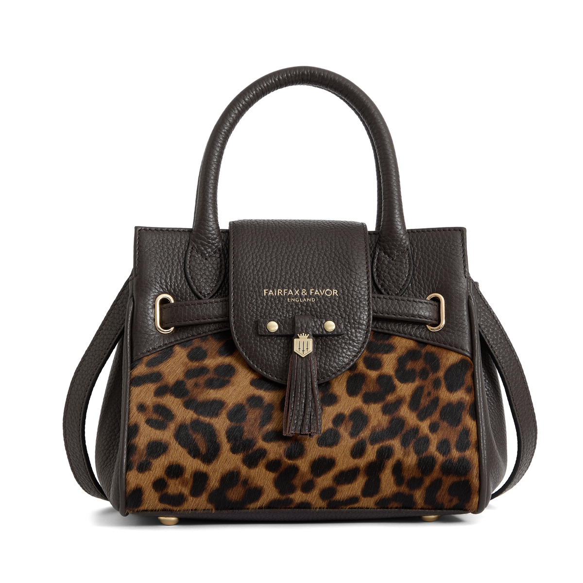 Mini Windsor Handbag Leopard Haircalf Bag 