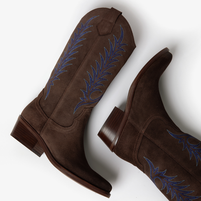 Goldie Suede Embroidered Boot