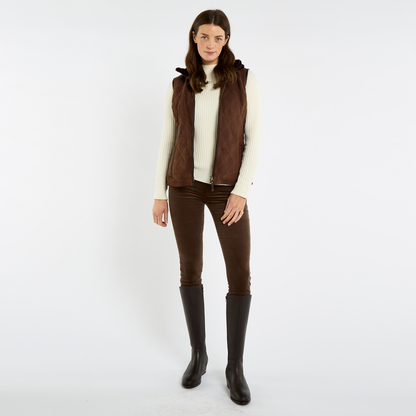 Ballyhale Suede Quilted Gilet