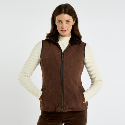 Ballyhale Suede Quilted Gilet