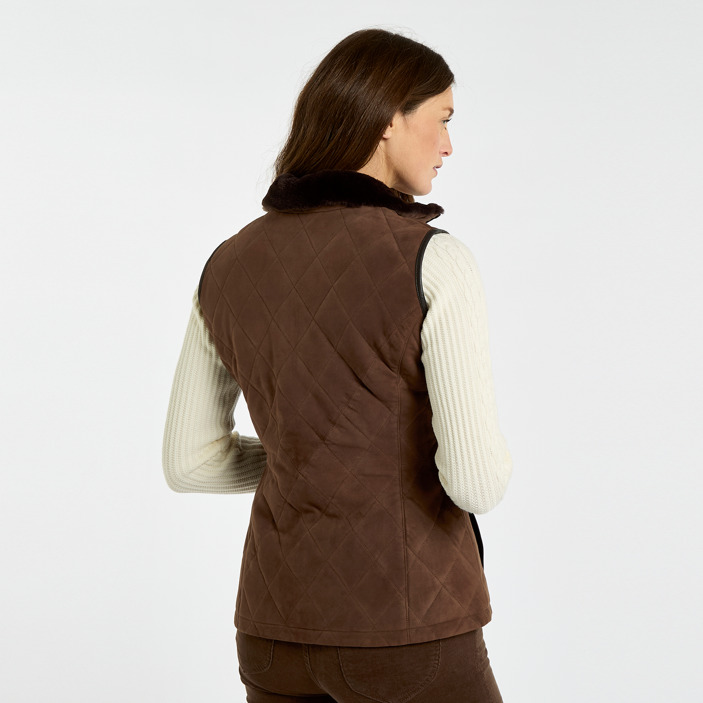 Ballyhale Suede Quilted Gilet