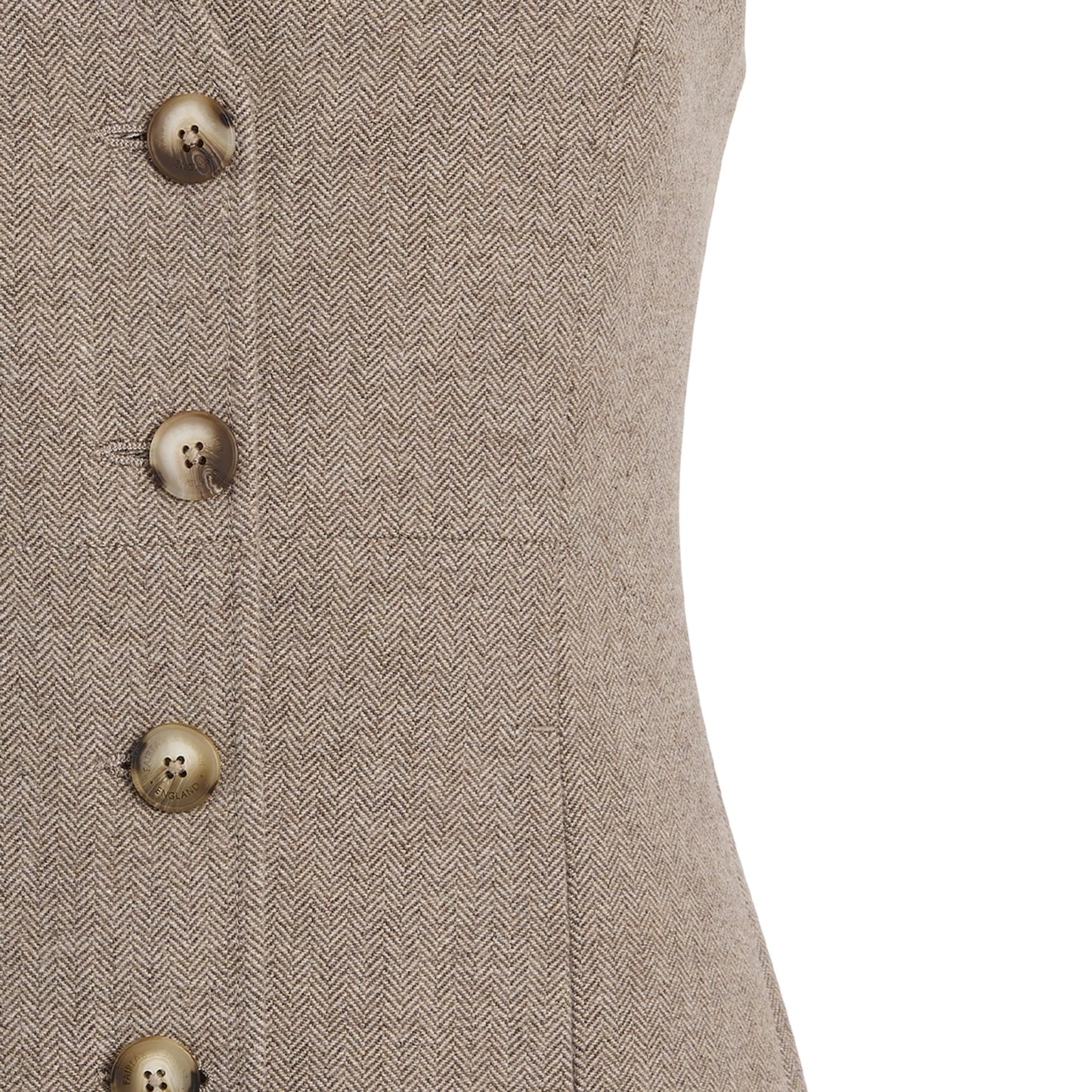 Eliza Single Breasted Herringbone Gilet