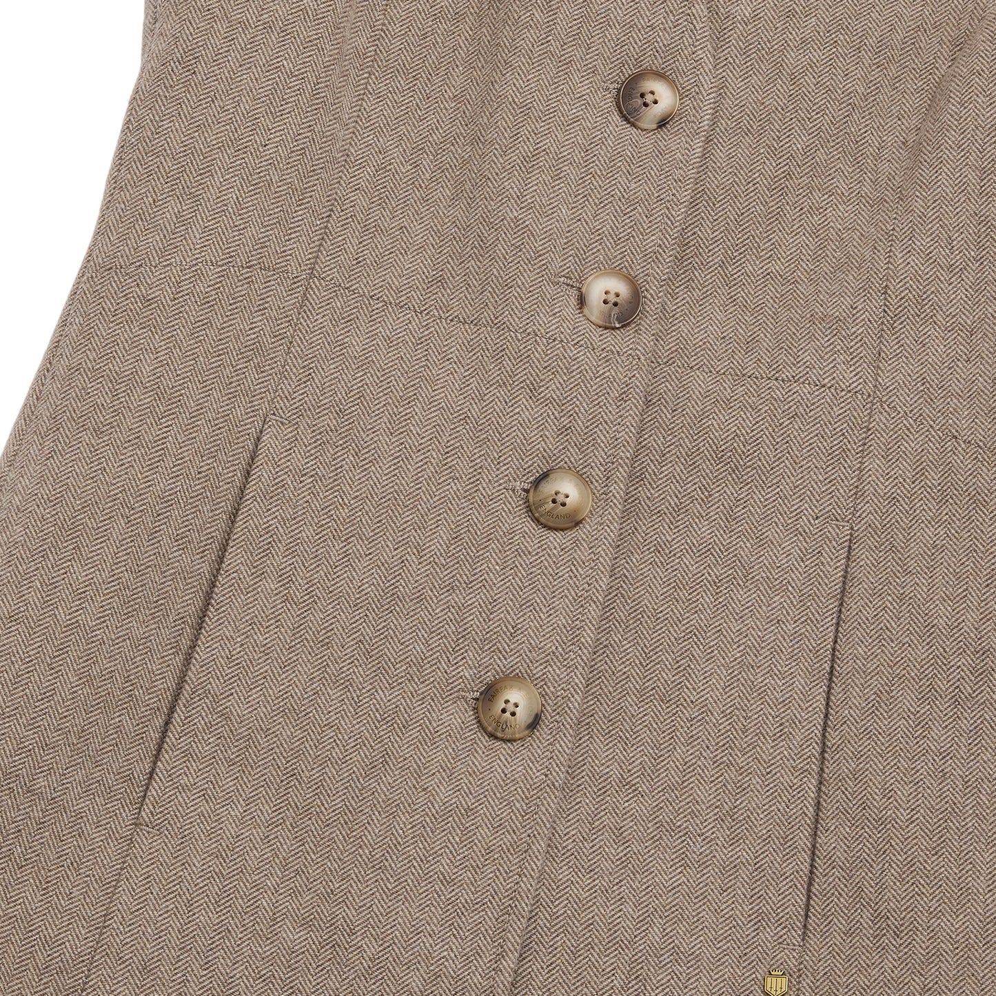 Eliza Single Breasted Herringbone Gilet