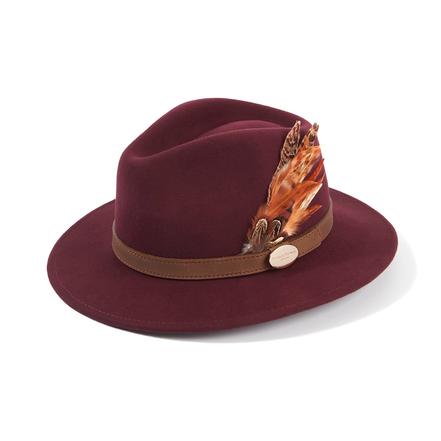 Suffolk Fedora Bronze Side Feather
