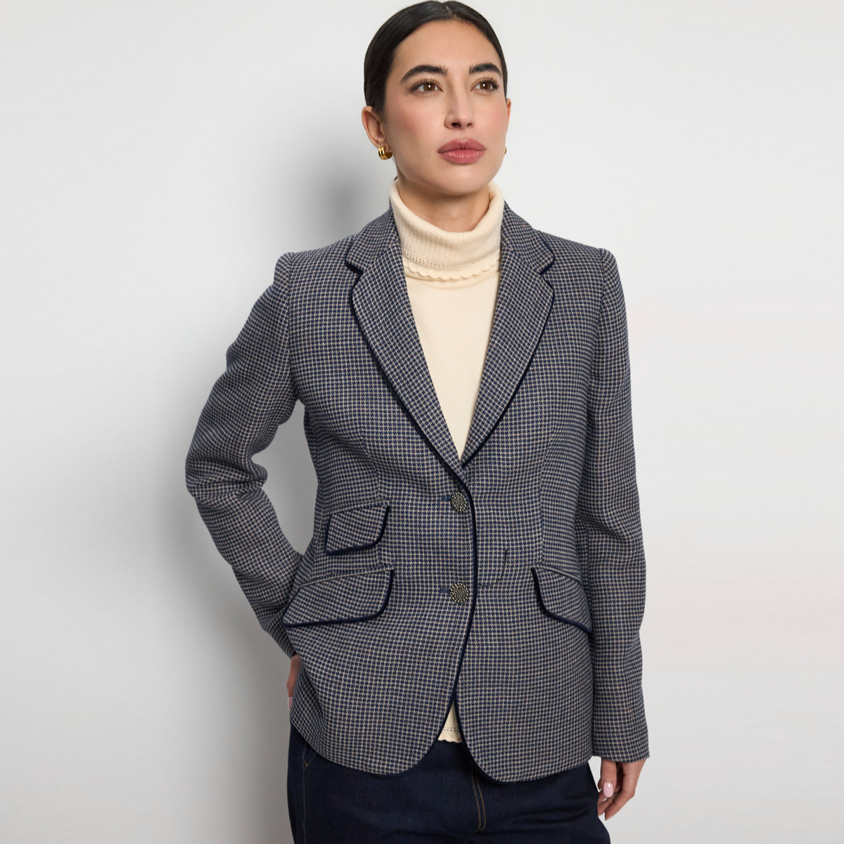 Cauce Houndstooth Short Jacket