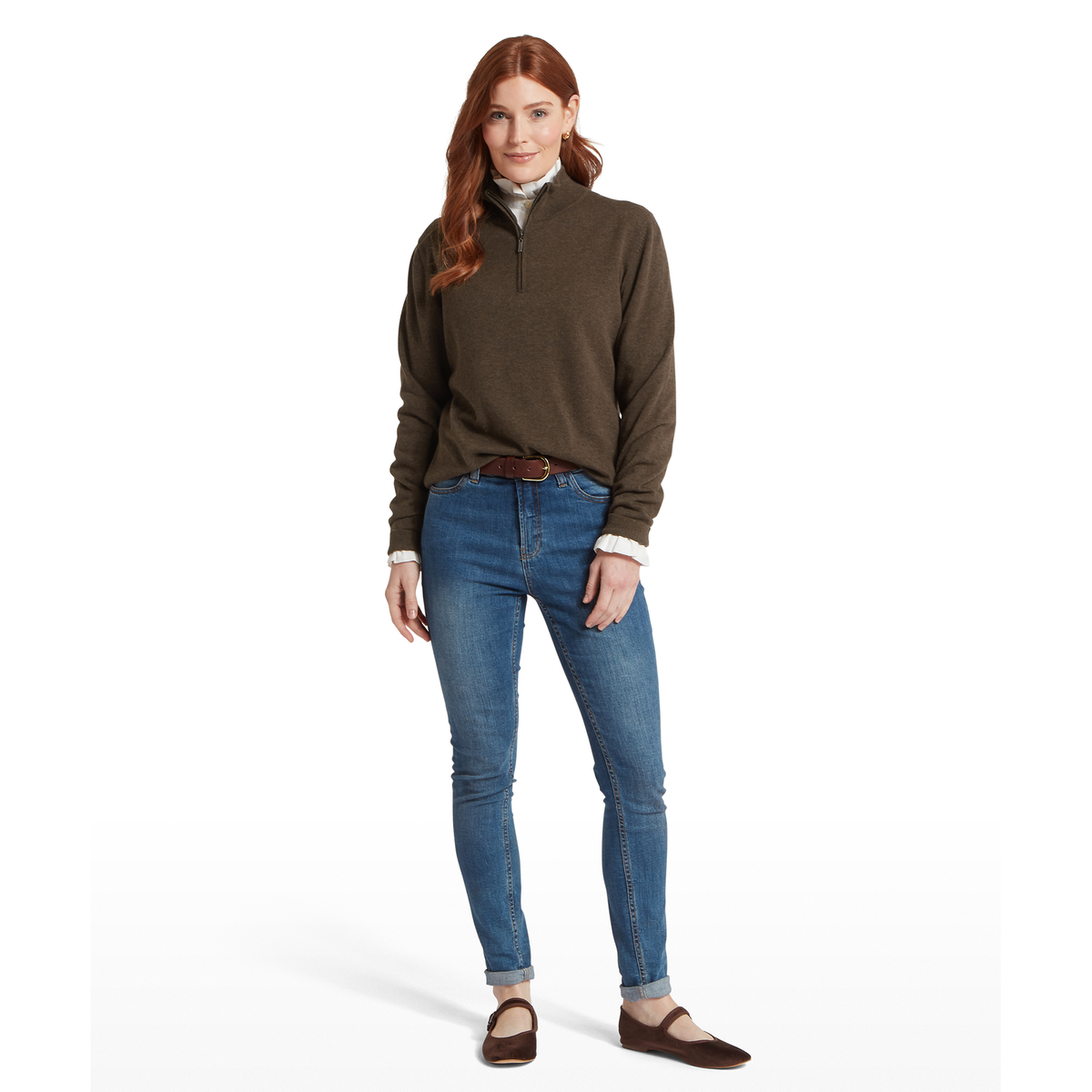 Polperro Pima Cotton Quarter Zip