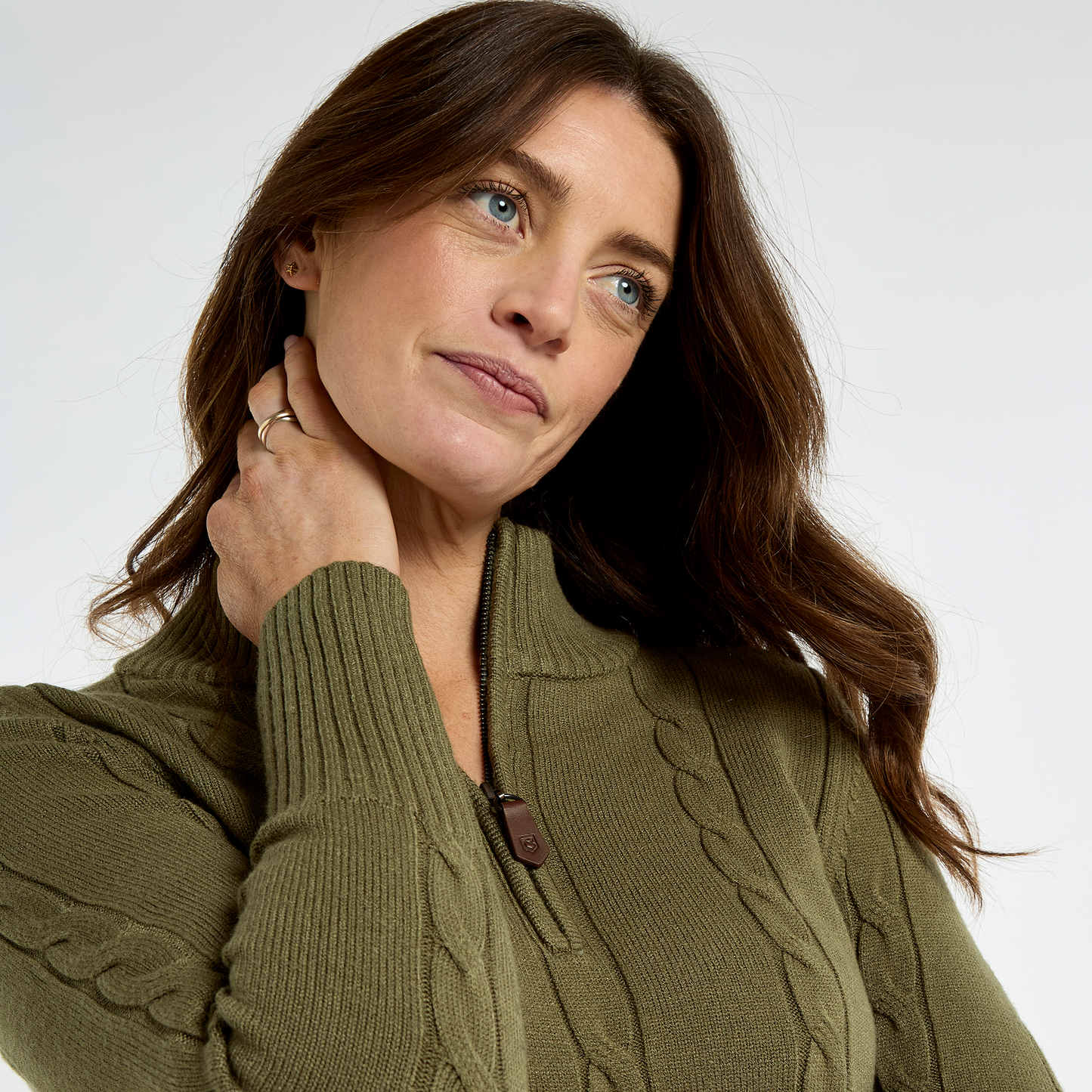 Burtonpoint Cable Zip Neck 