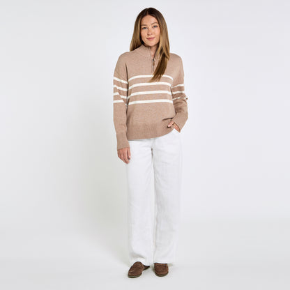 Fonthill Striped Zip Neck Knit