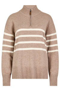 Fonthill Striped Zip Neck Knit