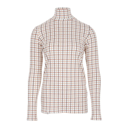 Cosy Check Roll Neck