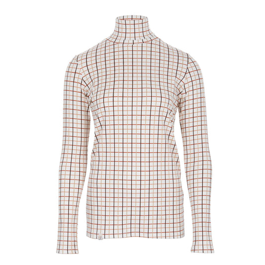Cosy Check Roll Neck