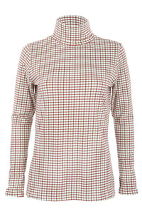 Cosy Check Roll Neck