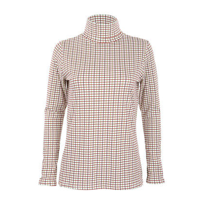 Cosy Check Roll Neck