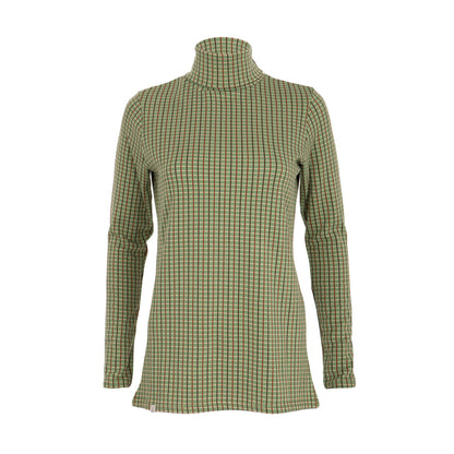 Cosy Check Roll Neck