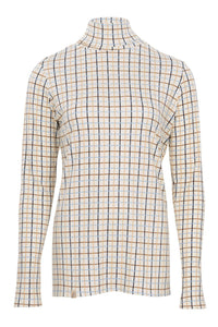 Cosy Check Roll Neck