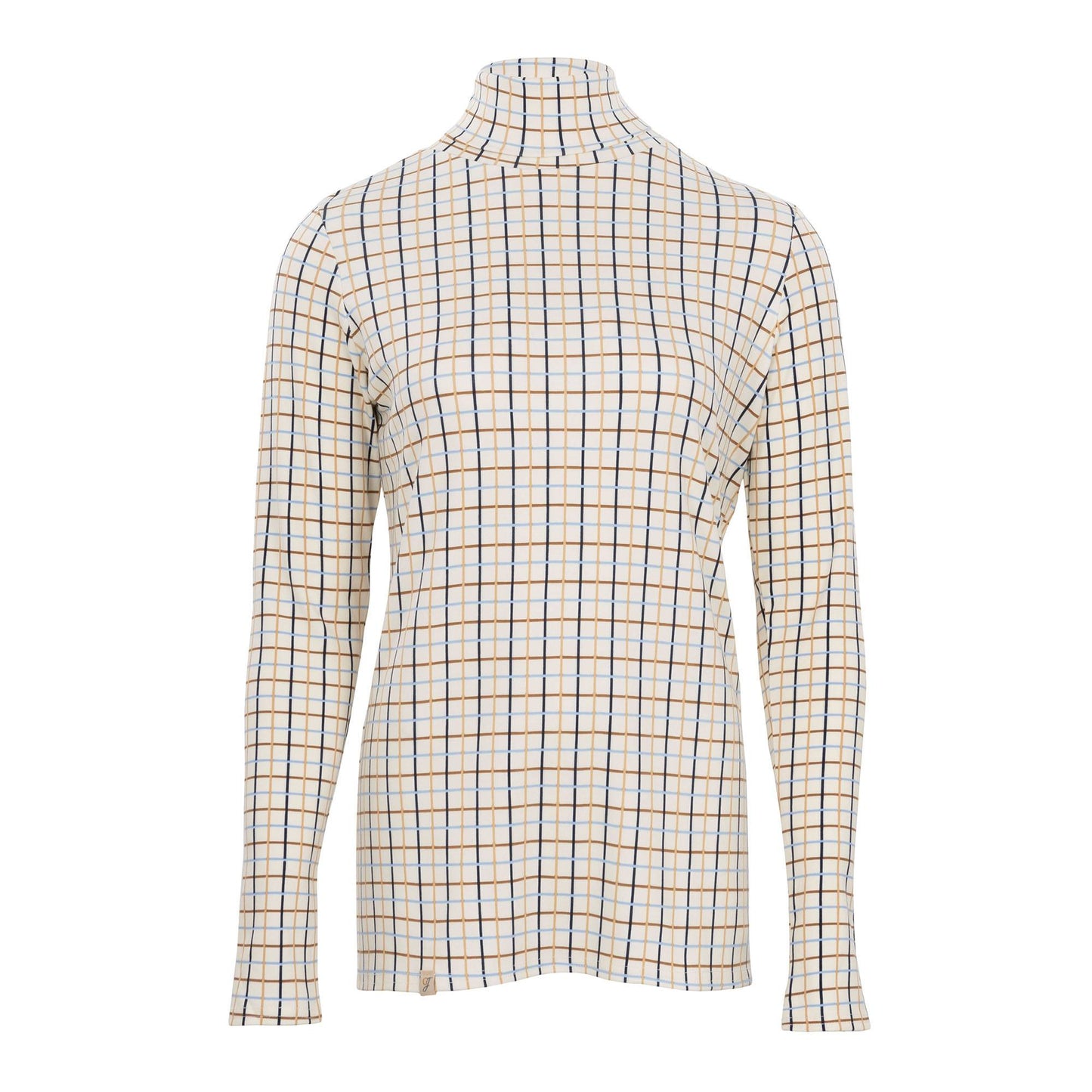 Cosy Check Roll Neck