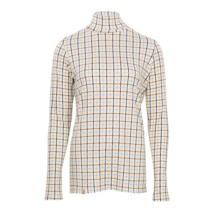 Cosy Check Roll Neck