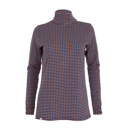 Cosy Check Roll Neck