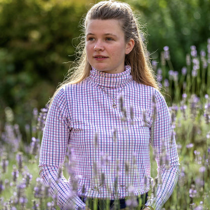 Cosy Check Roll Neck