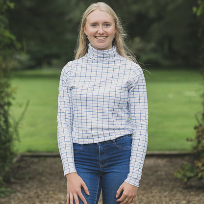 Cosy Check Roll Neck