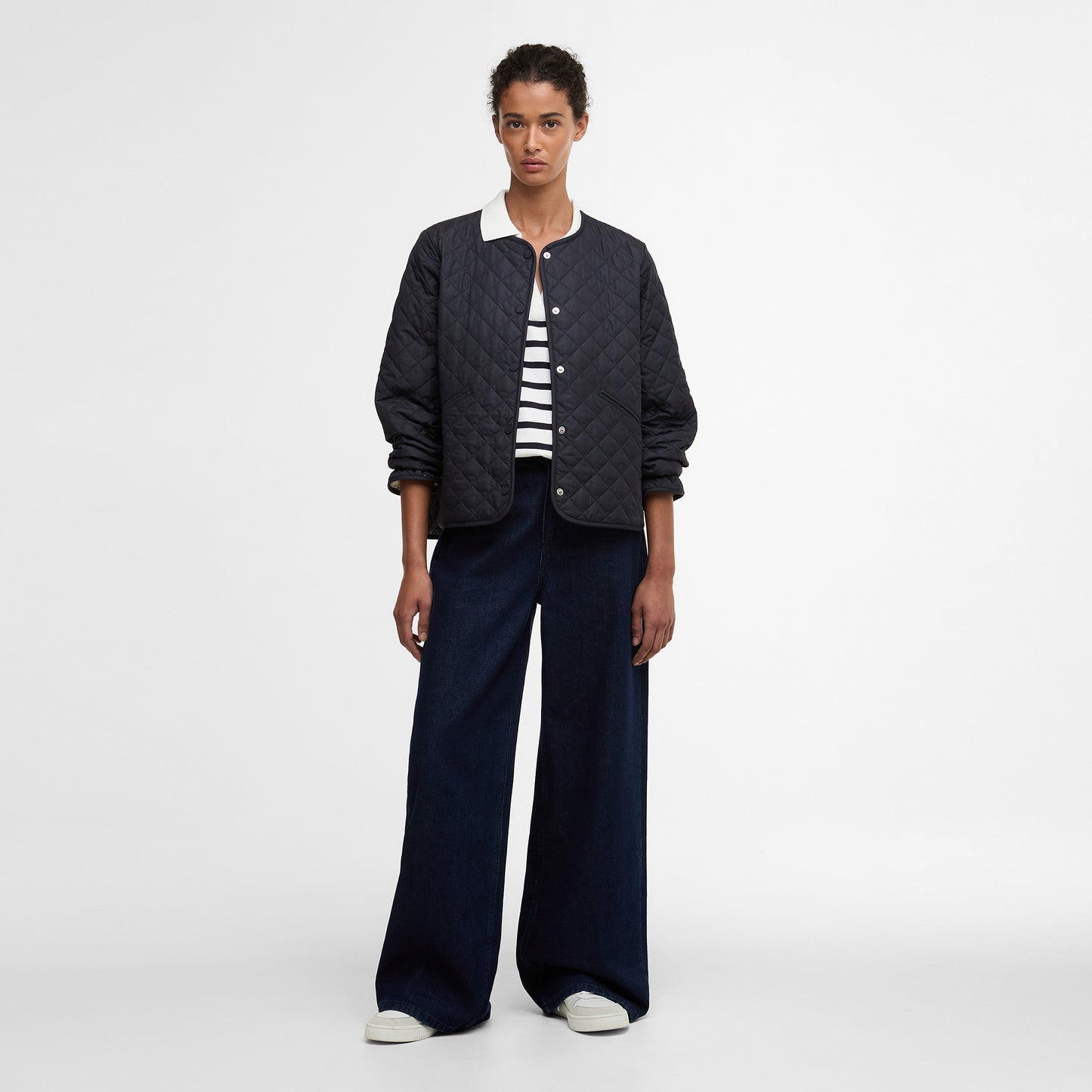 Cashel Collarless Quilted Jacket
