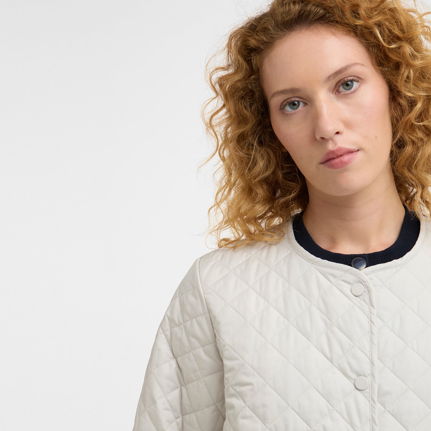 Cashel Collarless Quilted Jacket