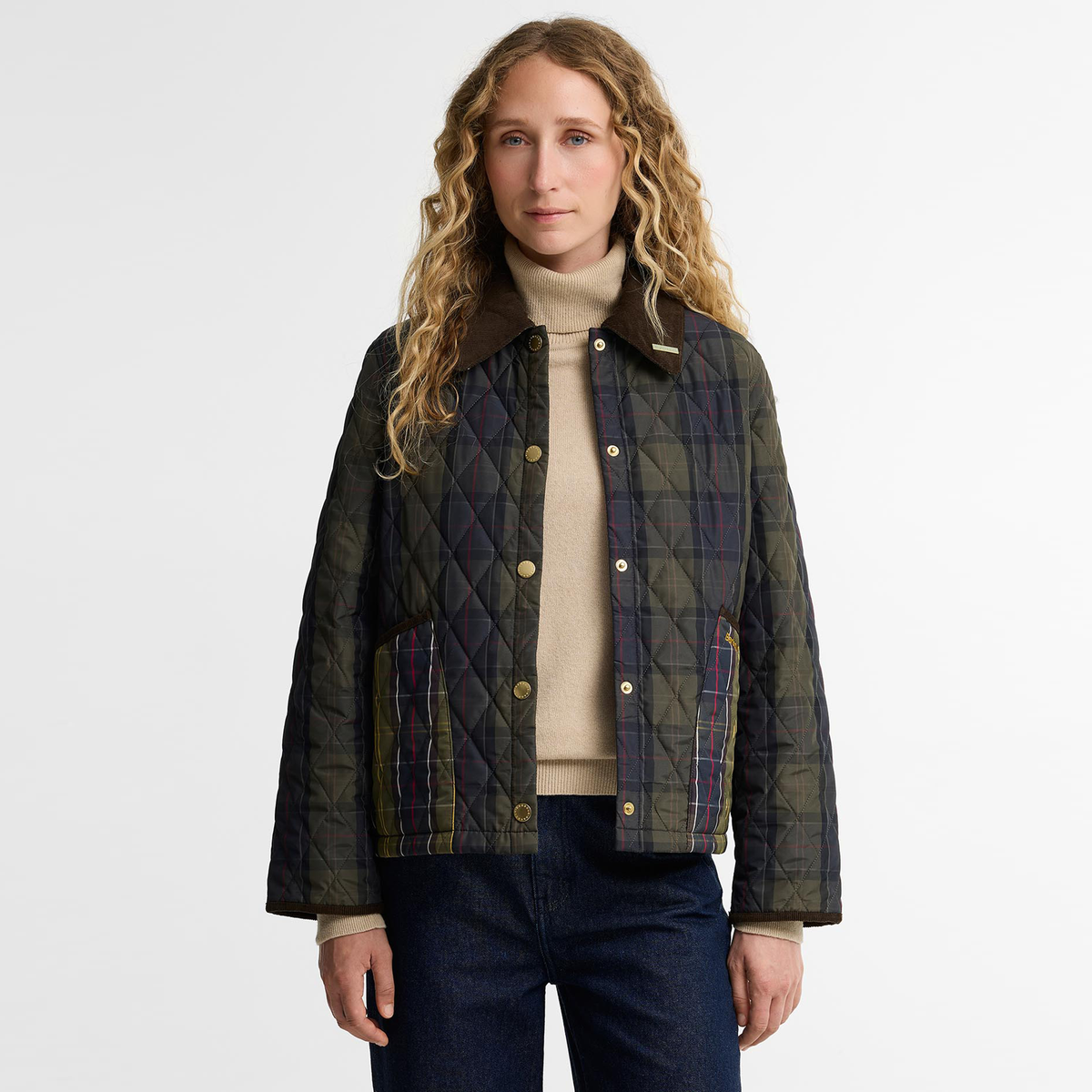 Reimagined Icons Tartan Cropped Liddesdale Quilted Jacket